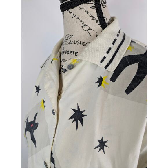 Vtg Dolce Vita Womens M Jacket Top Set POOR Jamaican Style Voodoo Crop Designer - Picture 13 of 16